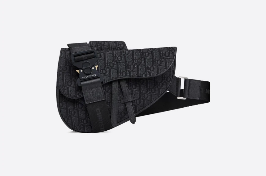 Dior Black Oblique Saddle Bag