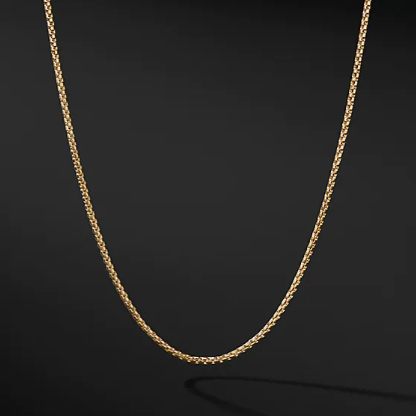 Yellow Gold Box Chain, 1.7mm