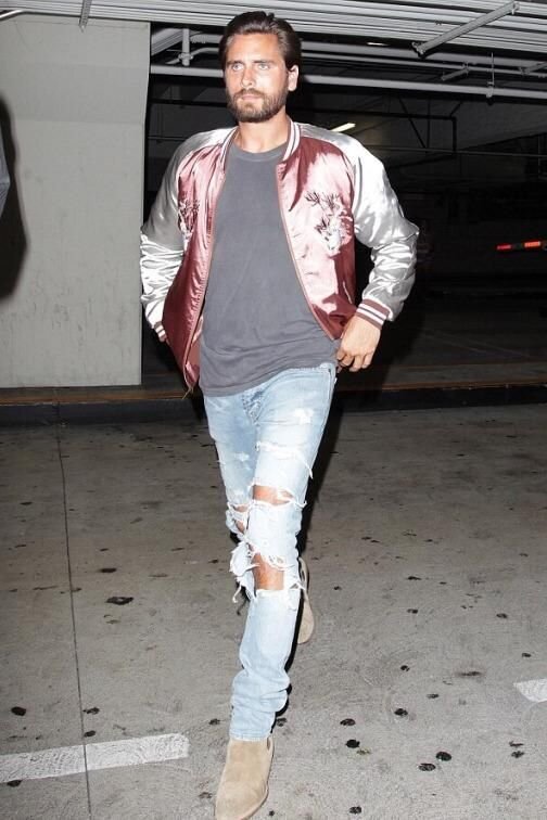 Scott Disick in Saint Laurent Boots