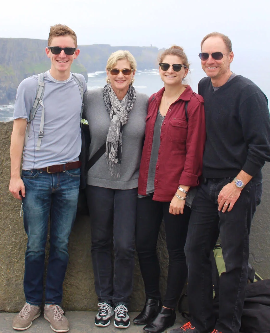 The family at the Cliffs of Moher