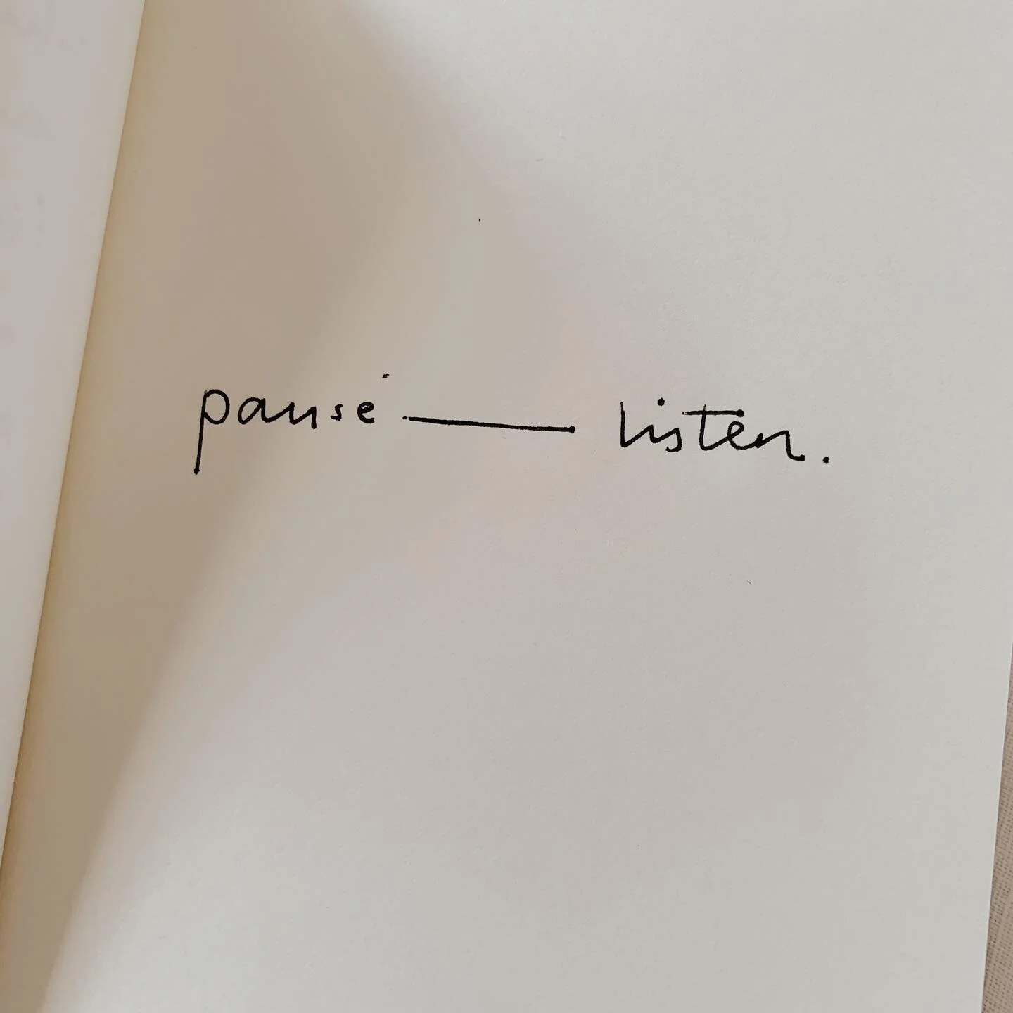 most things can actually wait a moment.
