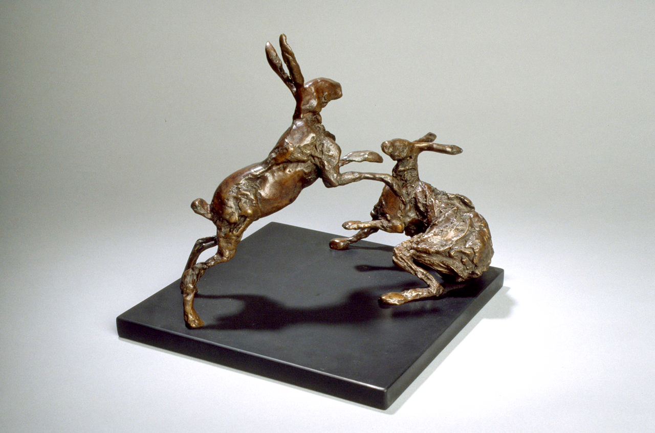 Boxing hares