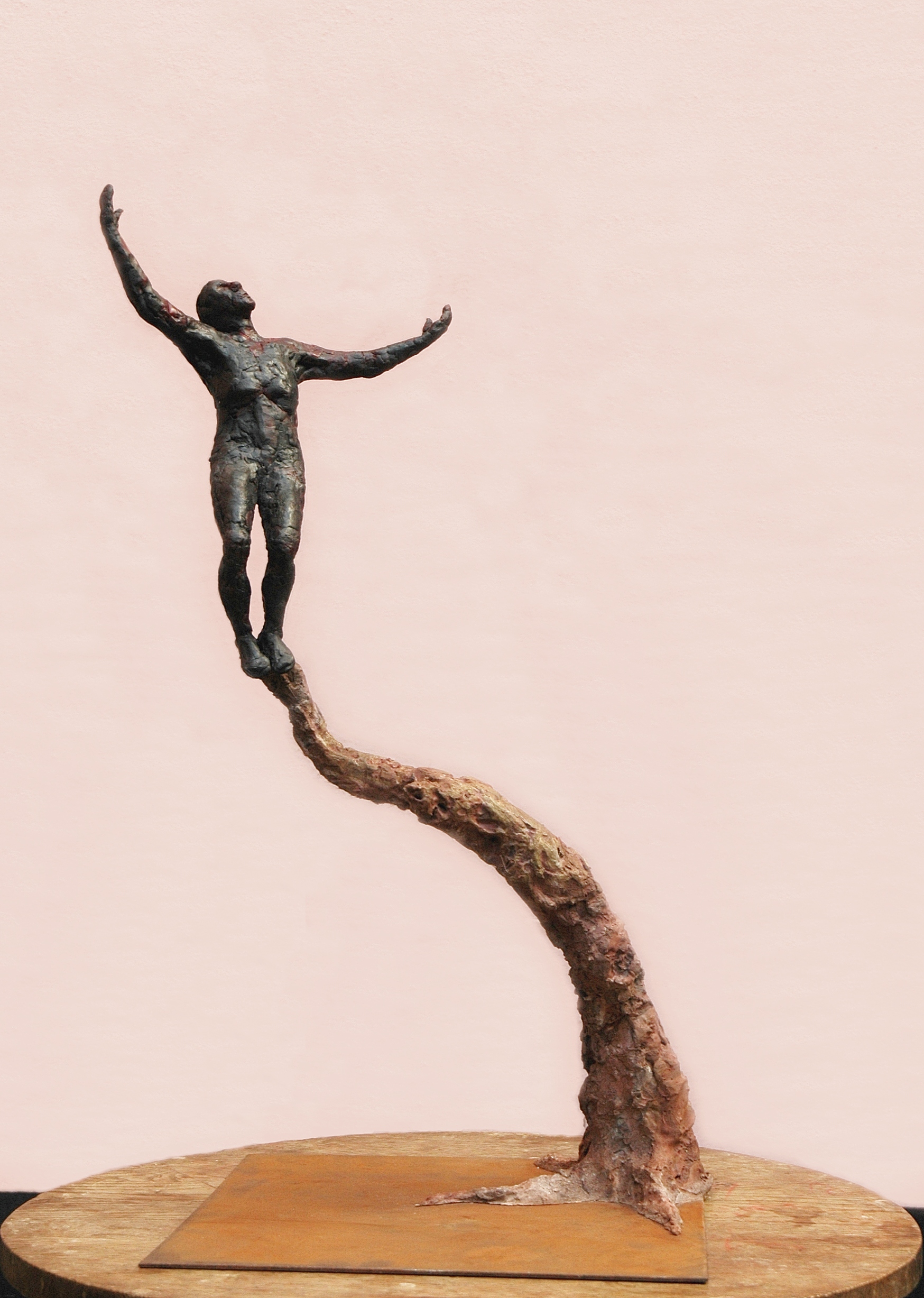 Spiritual Balance. Wood Sculpture art by Dobe Art