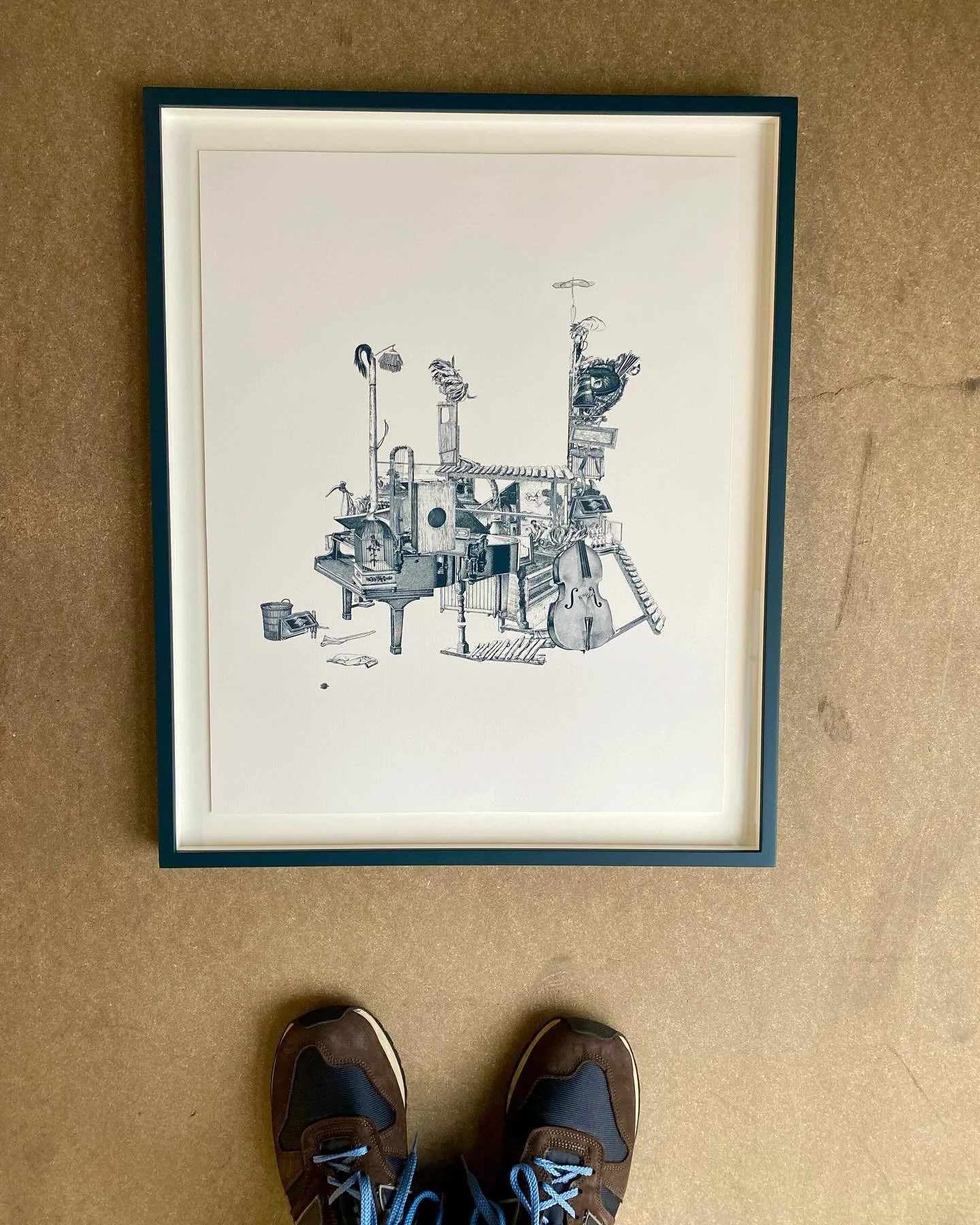 Palace III
Back from the amazing team @darbyshireltd @timblakeprojects matching the colour of the frame to the artwork. 
Ready to deliver to @woolwichcontemporaryprintfair on Sunday! 

For tickets and to discover more about the Fair, head to the link