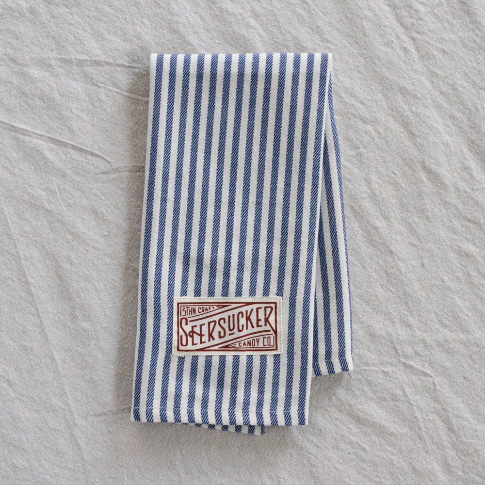 Blue & White Tea Towel — Olive & Sinclair Chocolate Co.