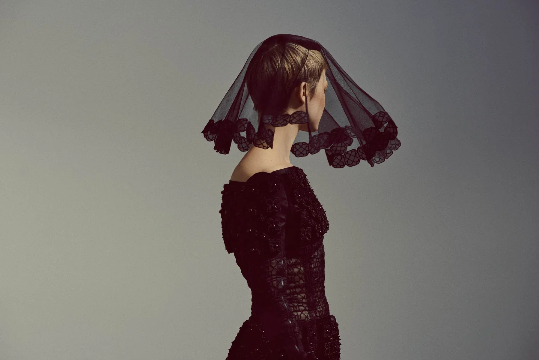 Mia Wasikowska Veil Photographed by Carlos Serrao for Flaunt Mag