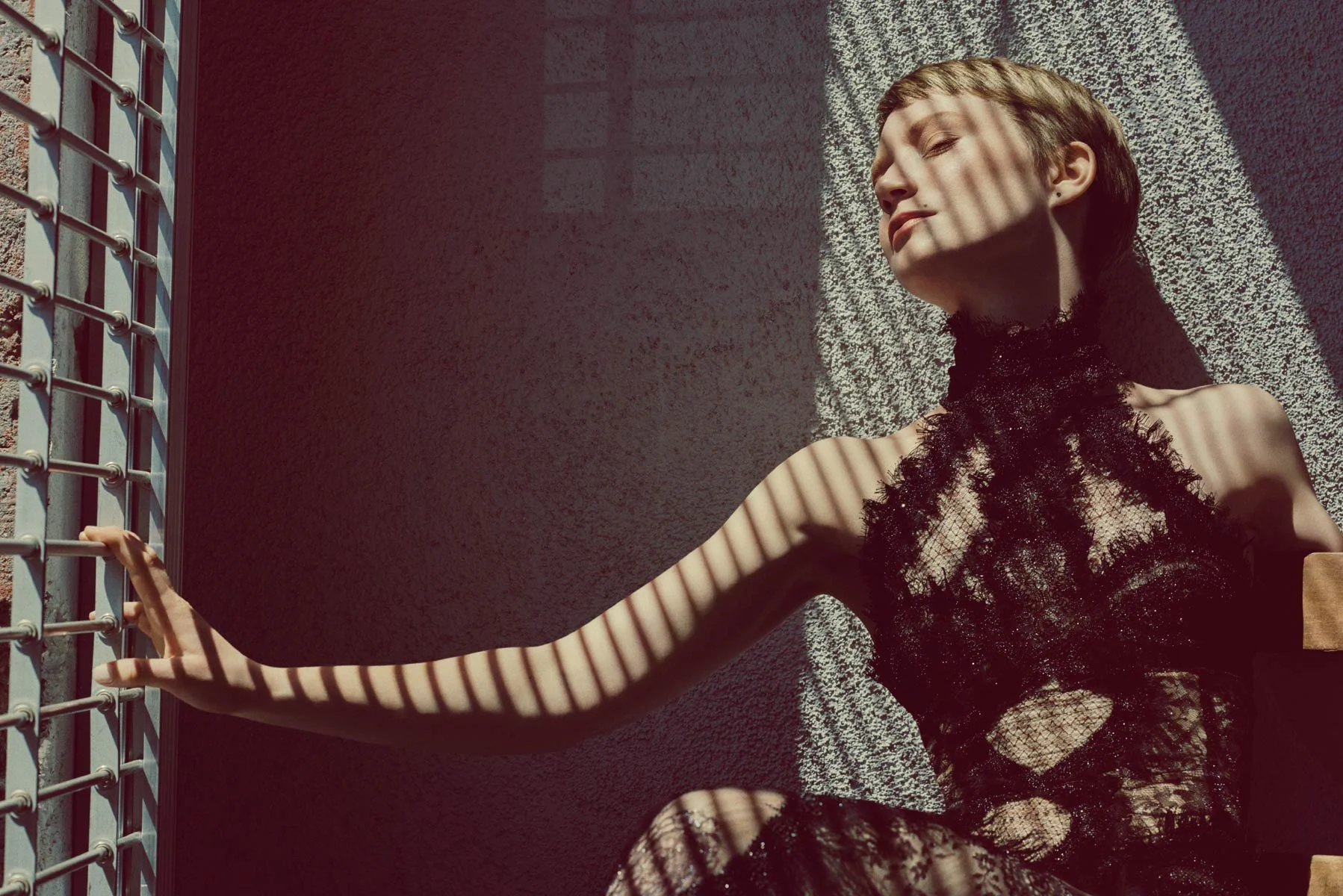 Mia Wasikowska Window Photographed by Carlos Serrao for Flaunt M