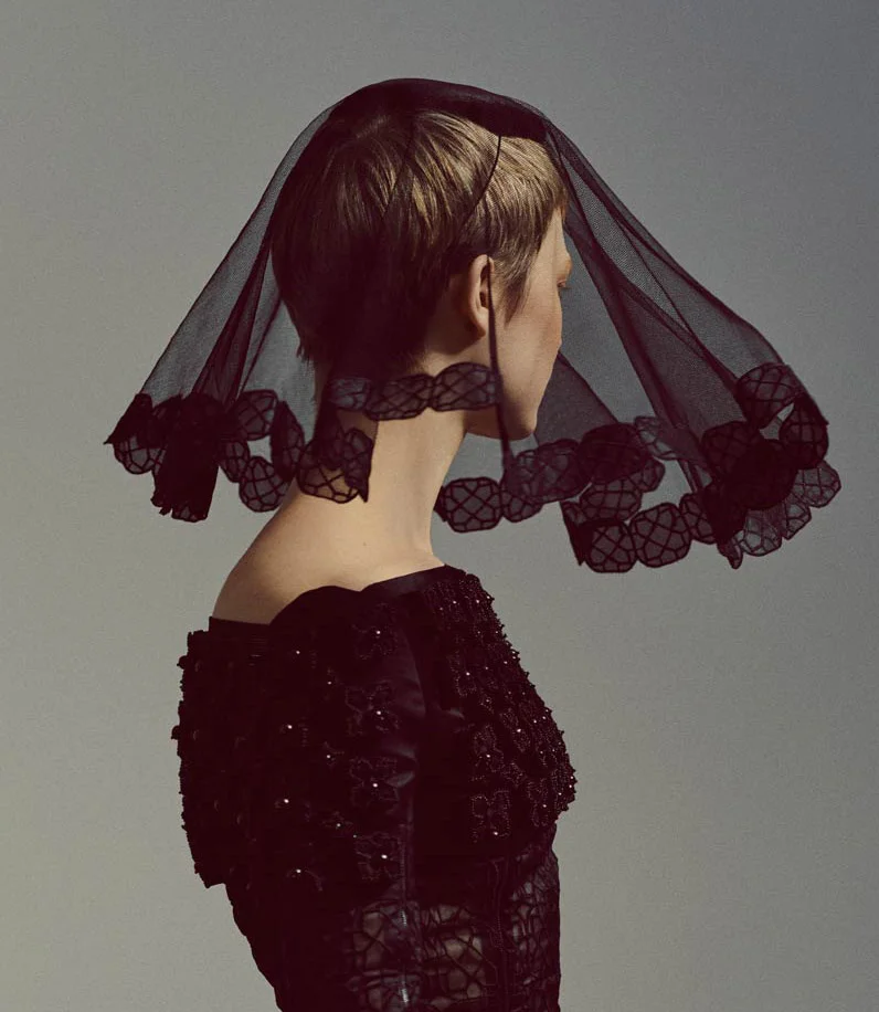 Mia Wasikowska Veil Photographed by Carlos Serrao for Flaunt Mag
