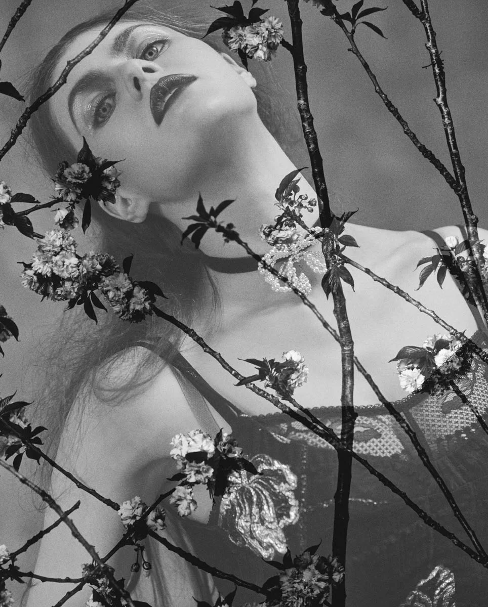 Alexandra Daddario Dress by La Perla Photographed by Carlos Serr