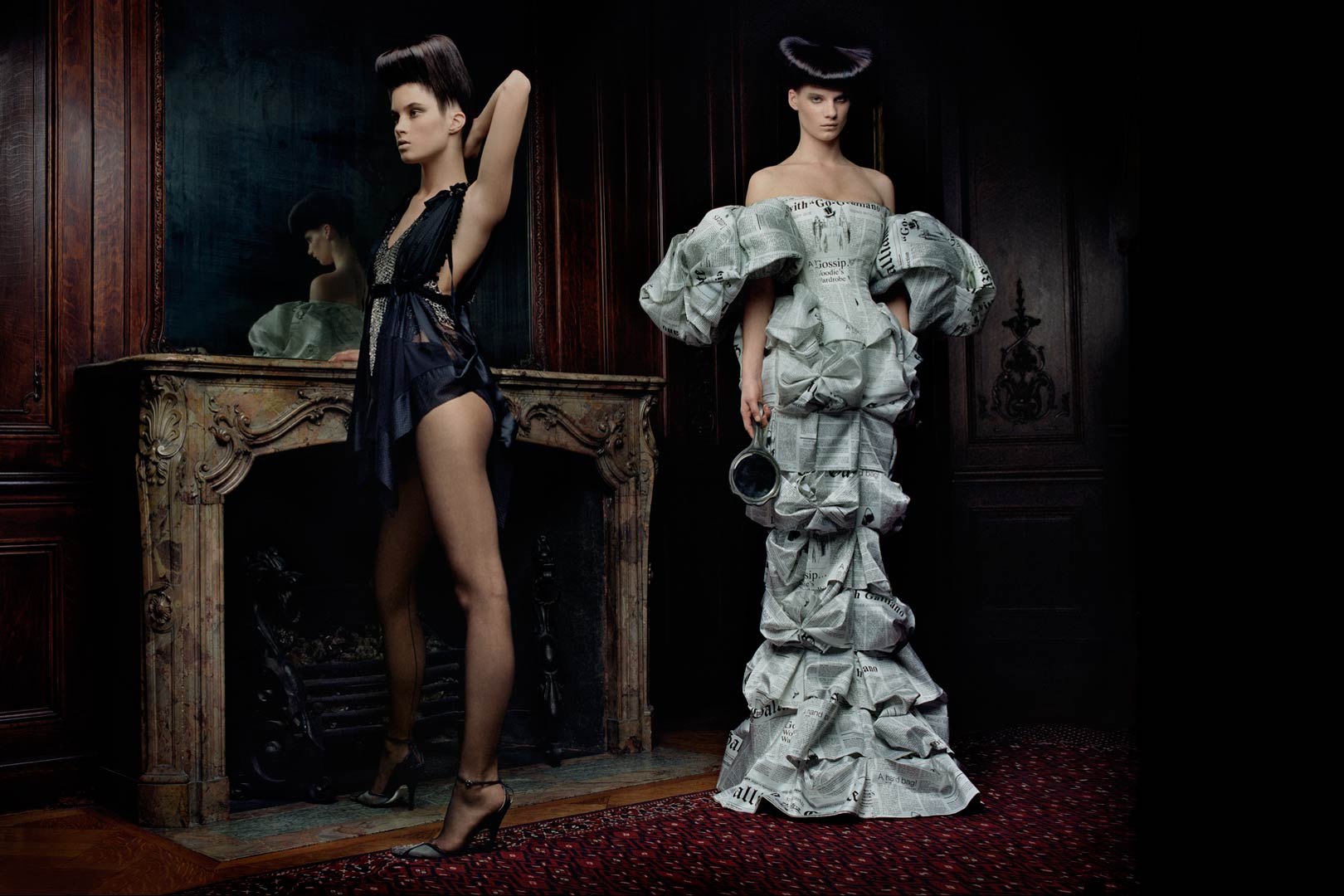 Vogue Italia Newspaper Dress by Alex Cayley Retouching by Rare D