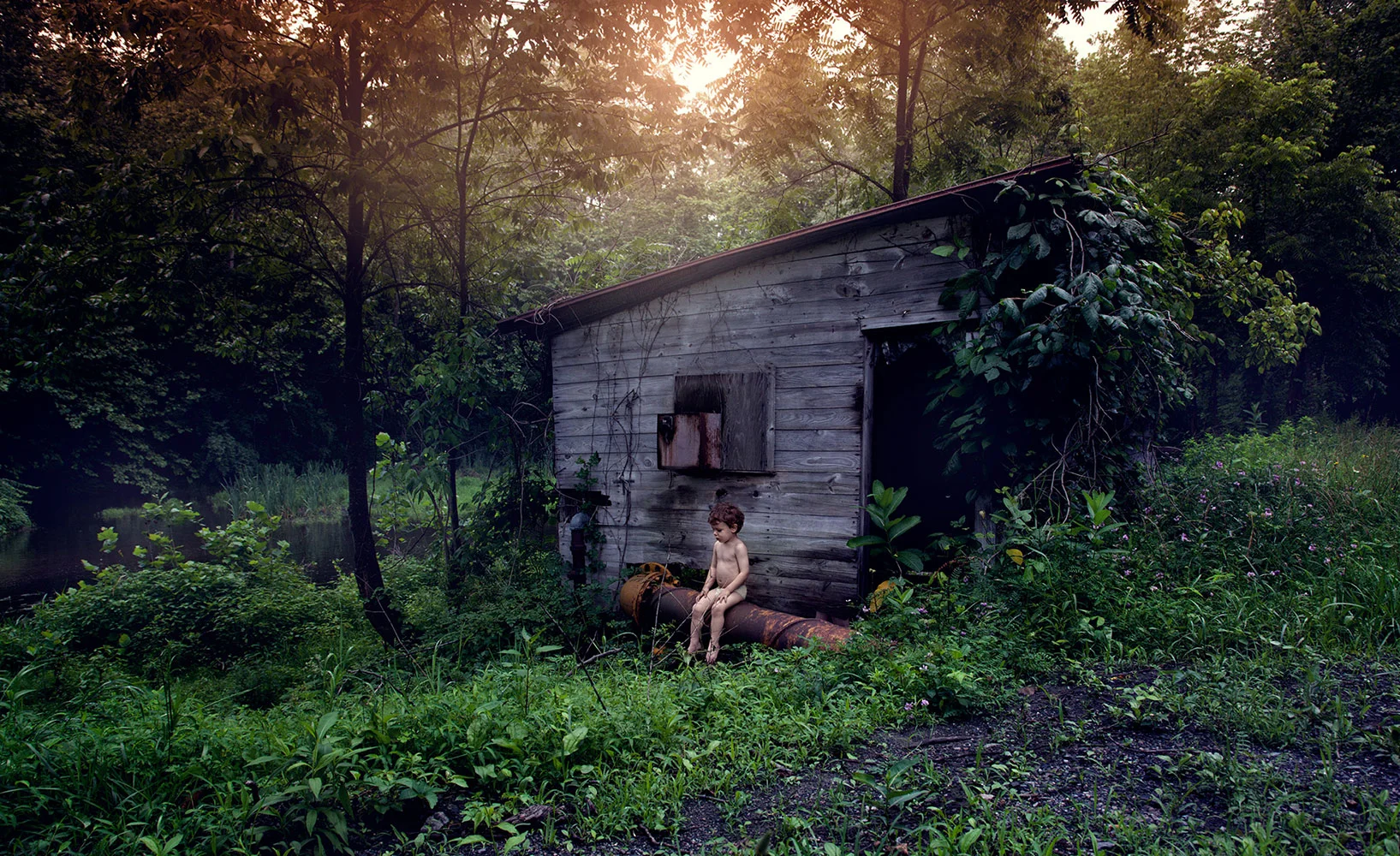 Little Boy Shed by Elizabeth Moss Retouching by Rare Digital Art