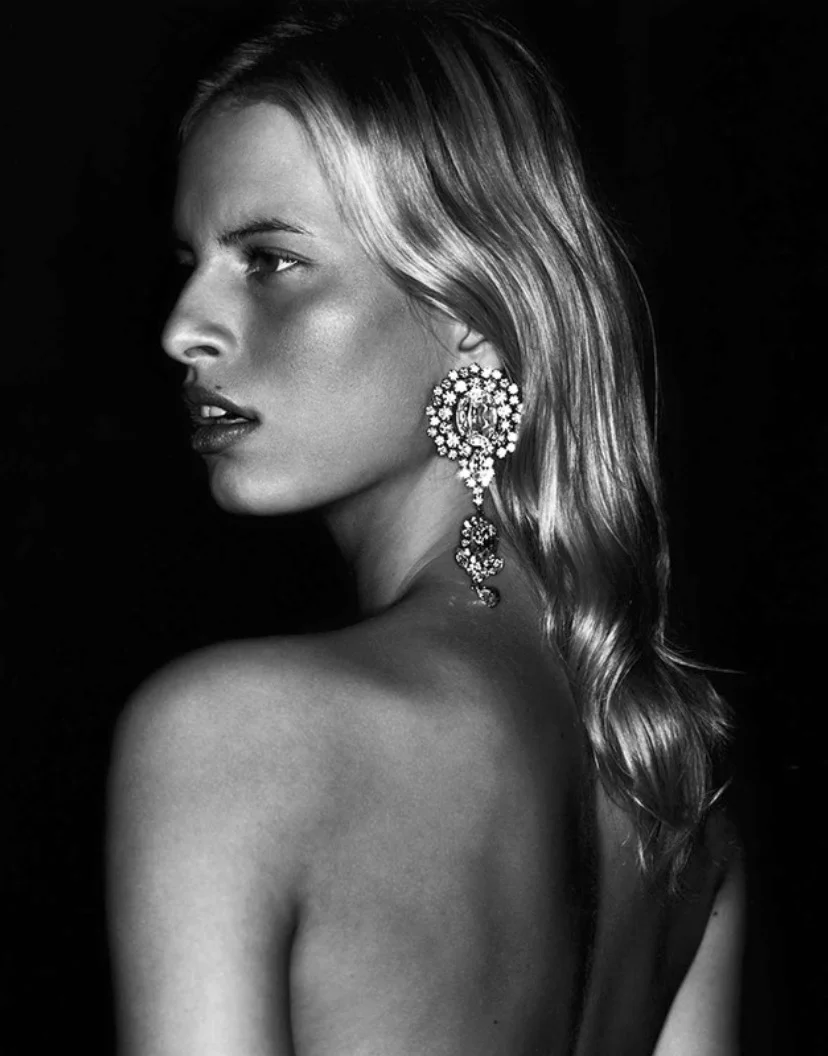 Karolina Kurkova Earring by Alex Cayley for 10 Magazine Retouchi