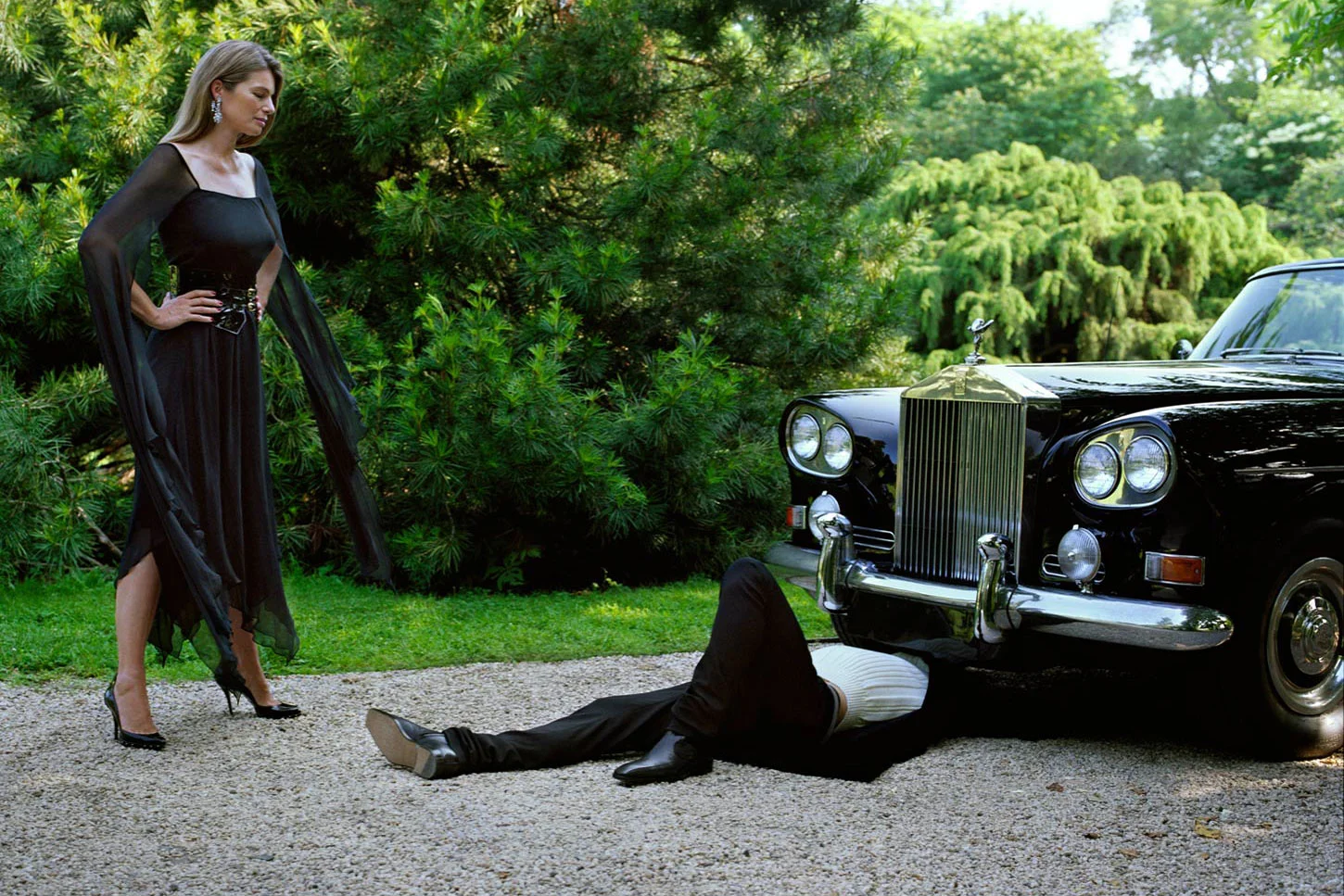 Cordula Reyer Old Car by Alex Cayley for Details Magazine Retouc