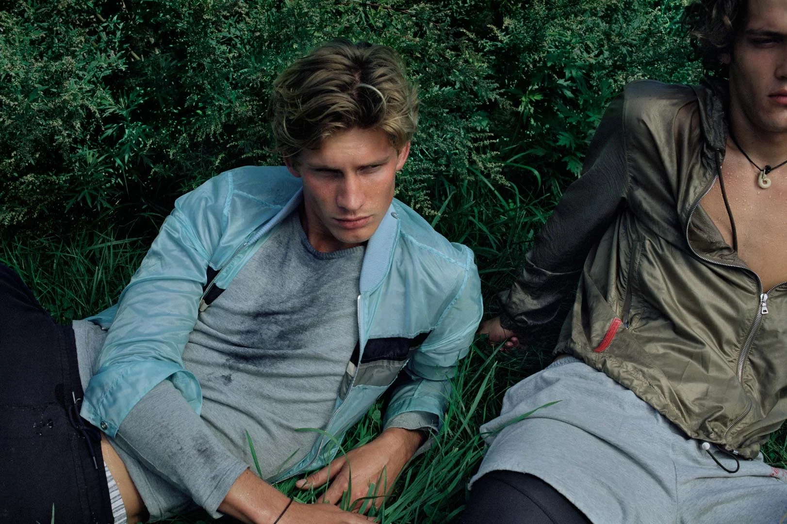 Luomo Vogue Shorts on Grass by Alex Cayley Retouching by Rare Di