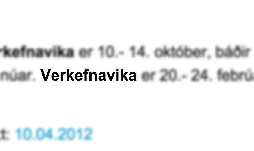 Verkefnavikan: Óþarfi eða nauðsyn?