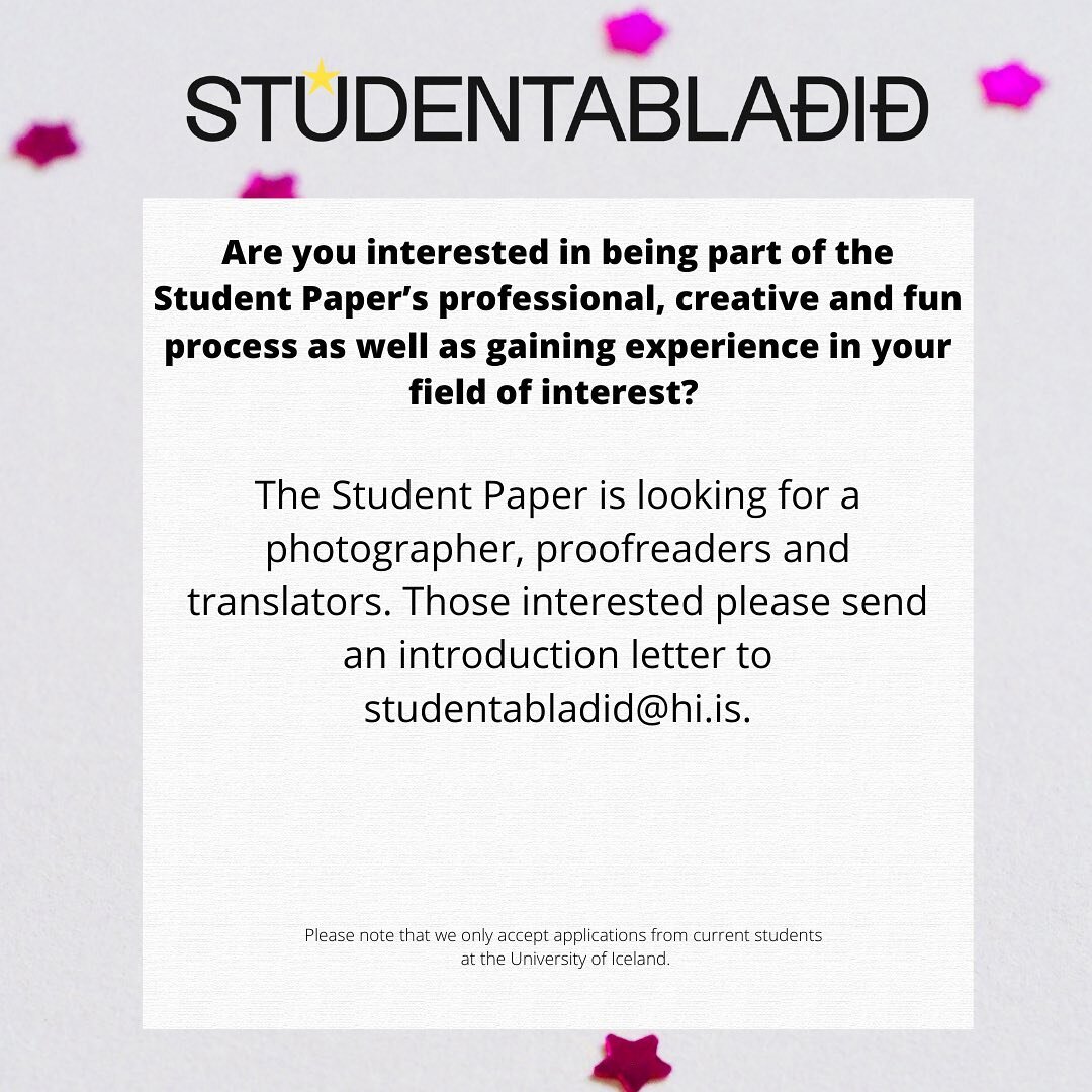 Are you interested in being part of the Student Paper&rsquo;s professional, creative and fun process as well as gaining experience in your field of interest? 

The Student Paper is looking for a photographer, proofreaders and translators! 

Please se