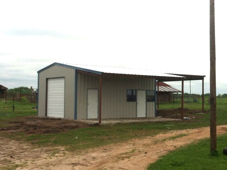 Enclosed Building with Lean-to