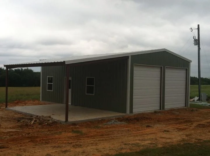 Enclosed Building with Lean-to