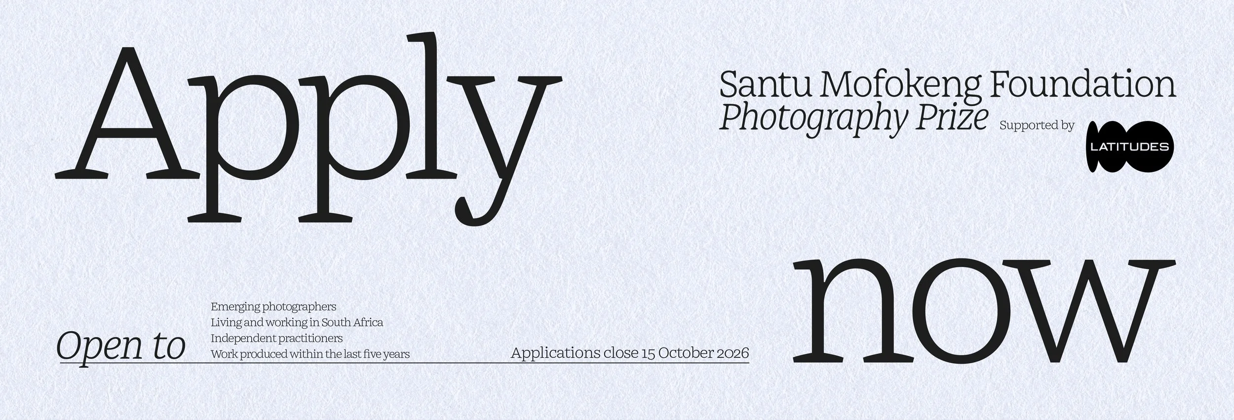SANTU MOFOKENG FOUNDATOIN PHOTOGRAPHY PRIZE