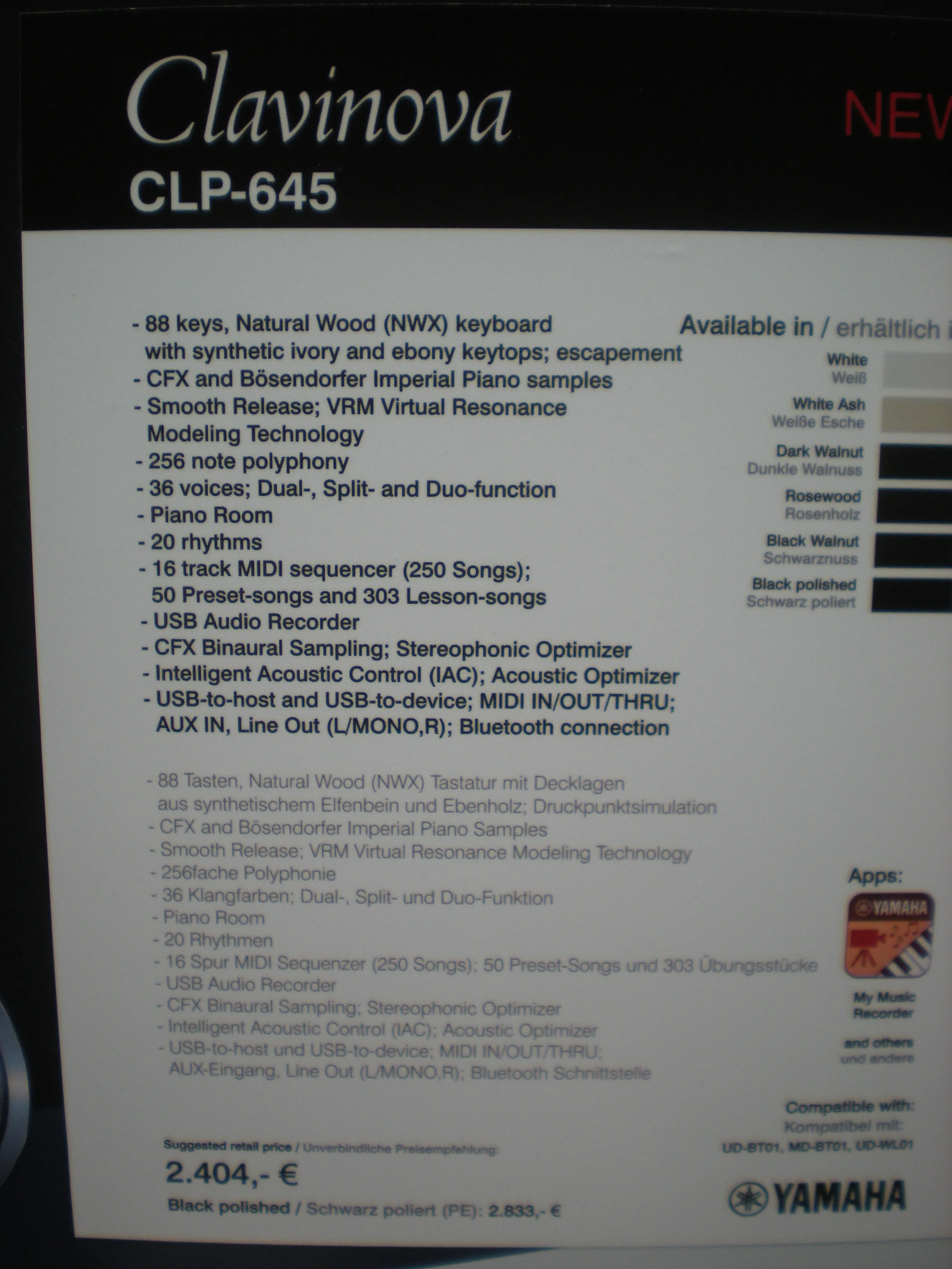 CLP-645 - specyfikacje