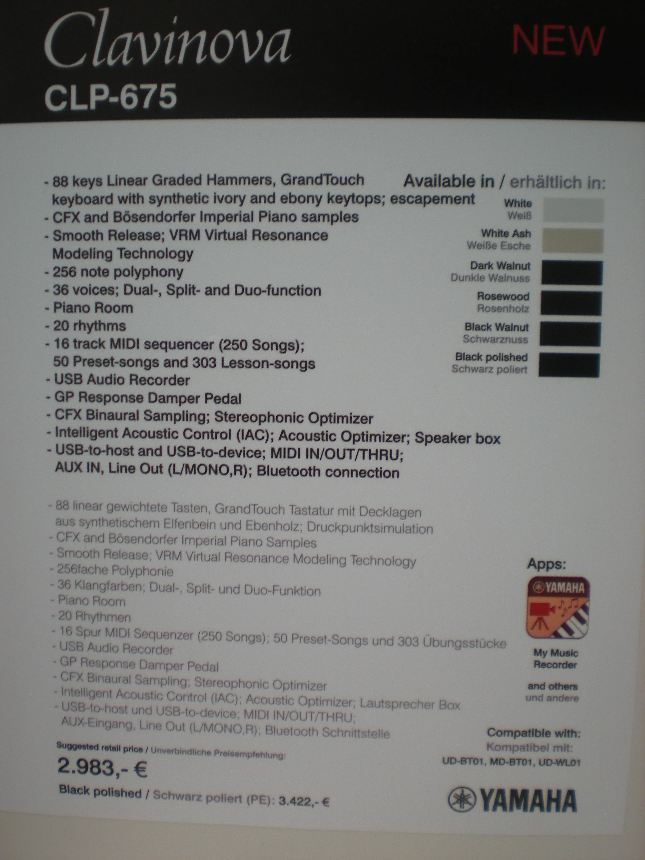 CLP-675 - specyfikacje