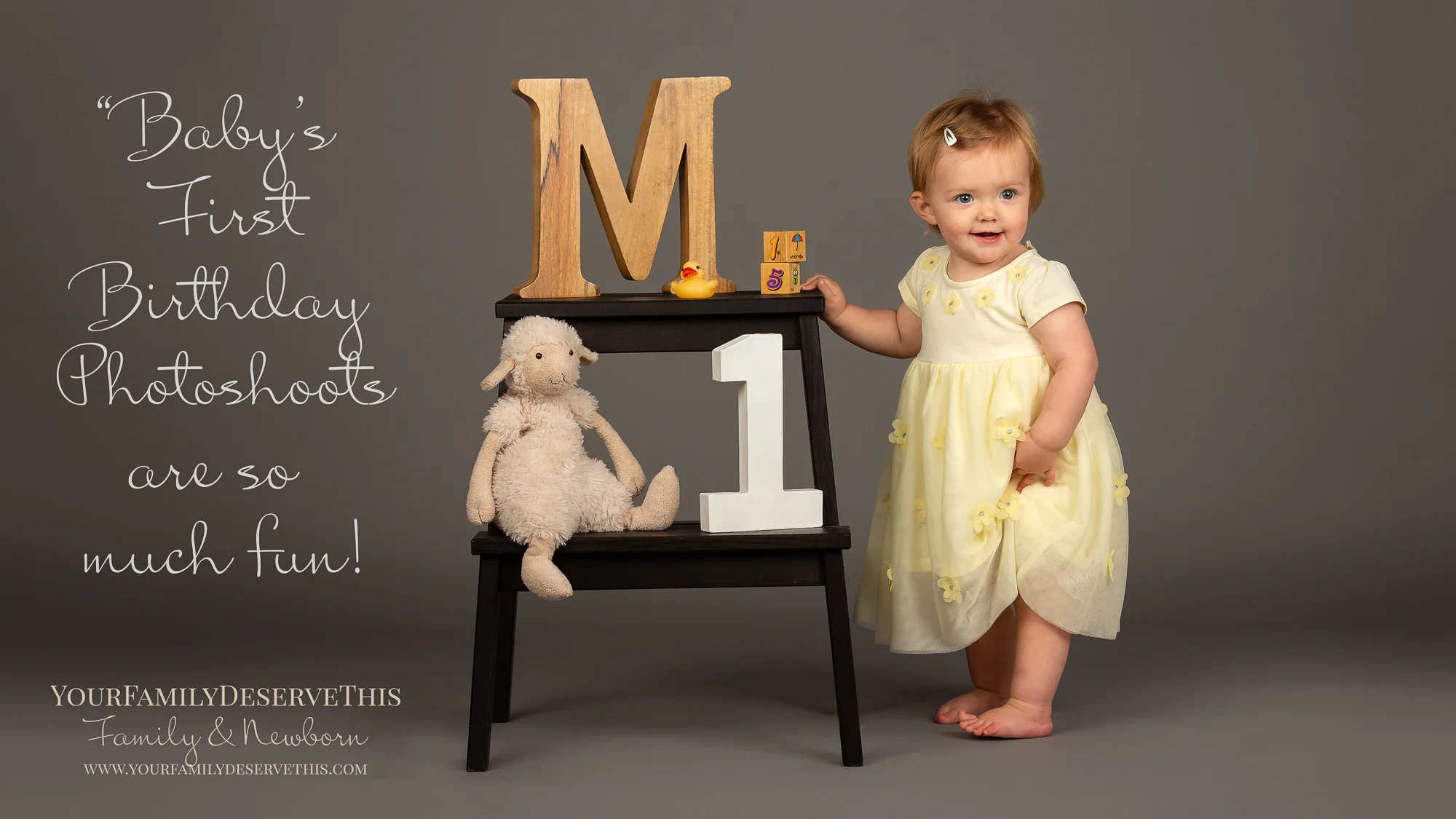 First birthday photoshoots at Photography Studio in Tadley Hampshire