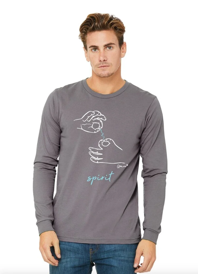 ASL Spirit Unisex Adult Jersey Long-Sleeve T-Shirt - Storm Gray — Fuzzy  Wuzzy Design