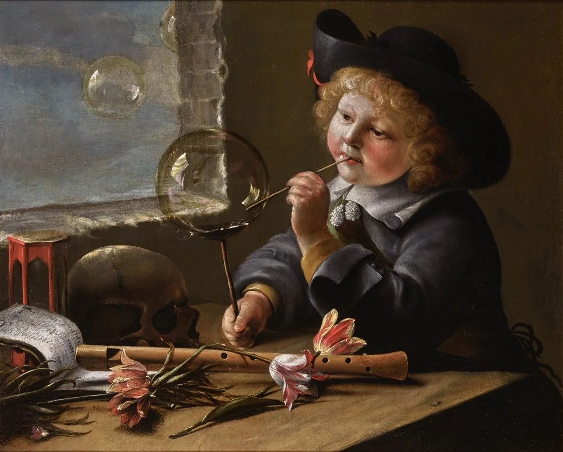 Dordrecht School c1650, A Young Boy Blowing Bubbles