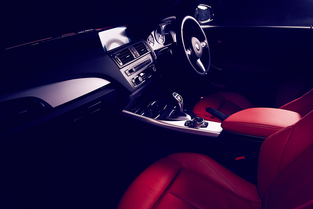 BMW 235i interior in red leather