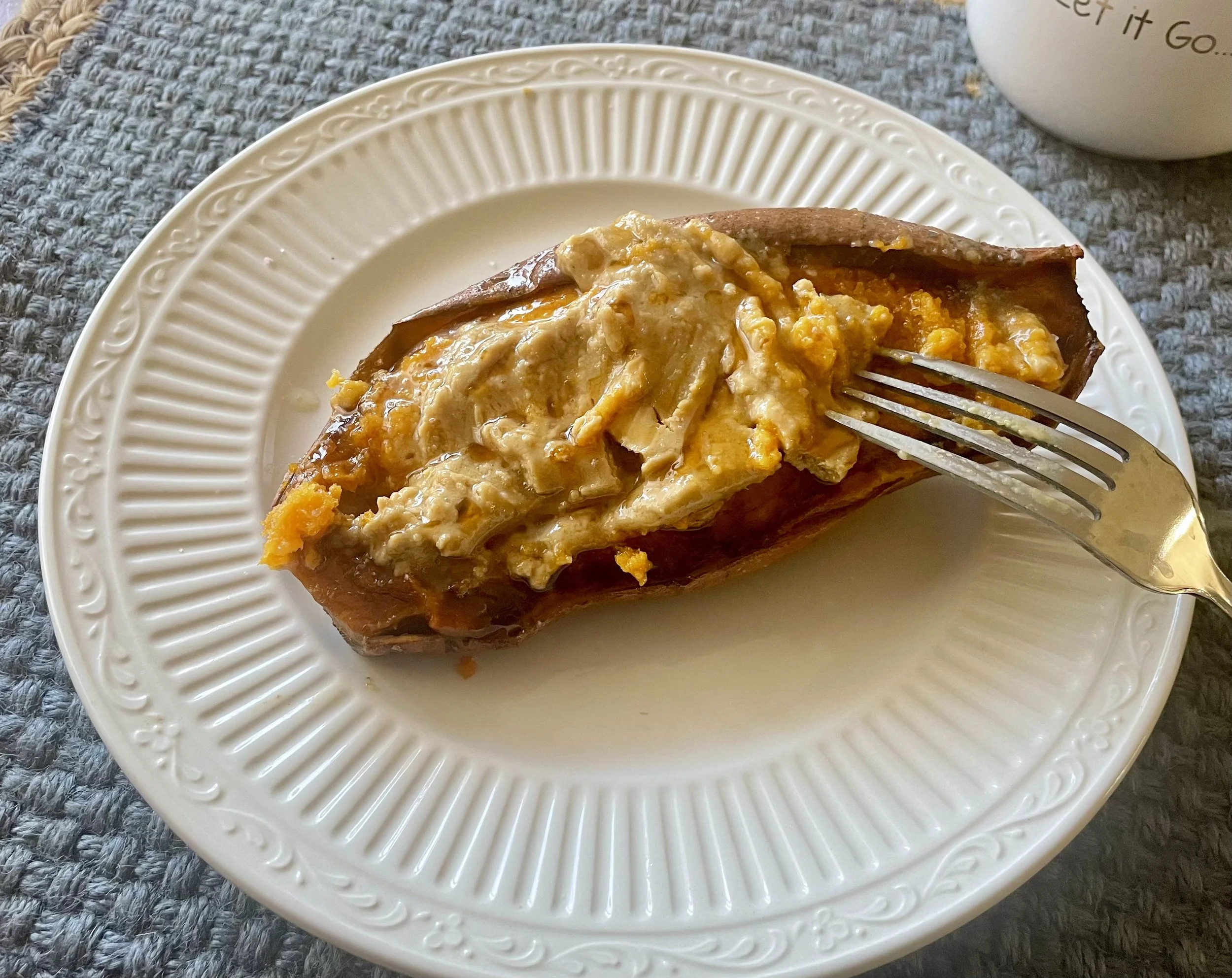 Roasted Sweet Potato with Tahini 