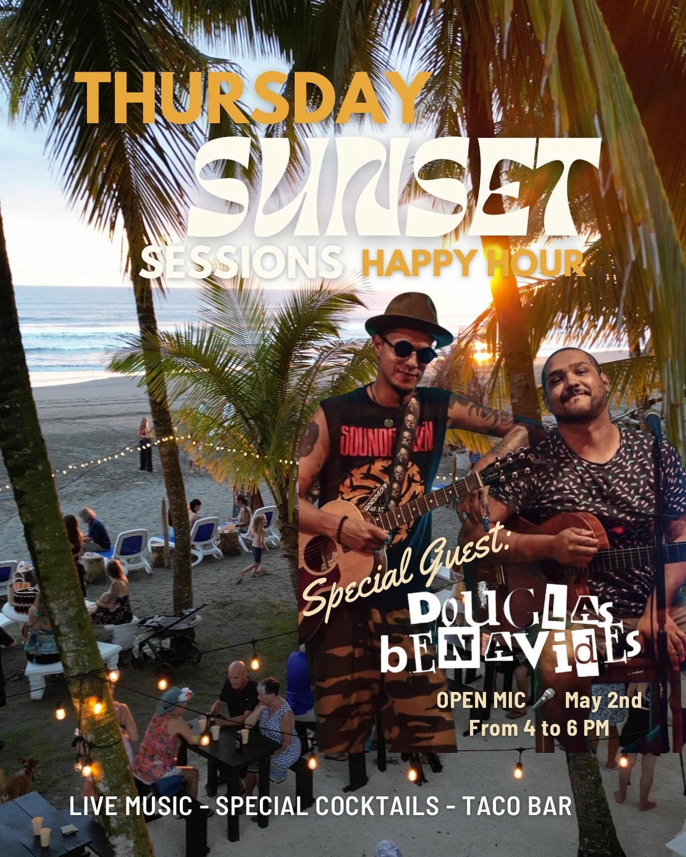 🎶✨ The green season is on the horizon, and we&rsquo;re sending off our Thursday Sunset Sessions Happy Hour in style! 

Join us for the last epic Sunset Session Happy Hour of the season, featuring the soulful tunes of @doubenavides18 🎷

🍹 Special C