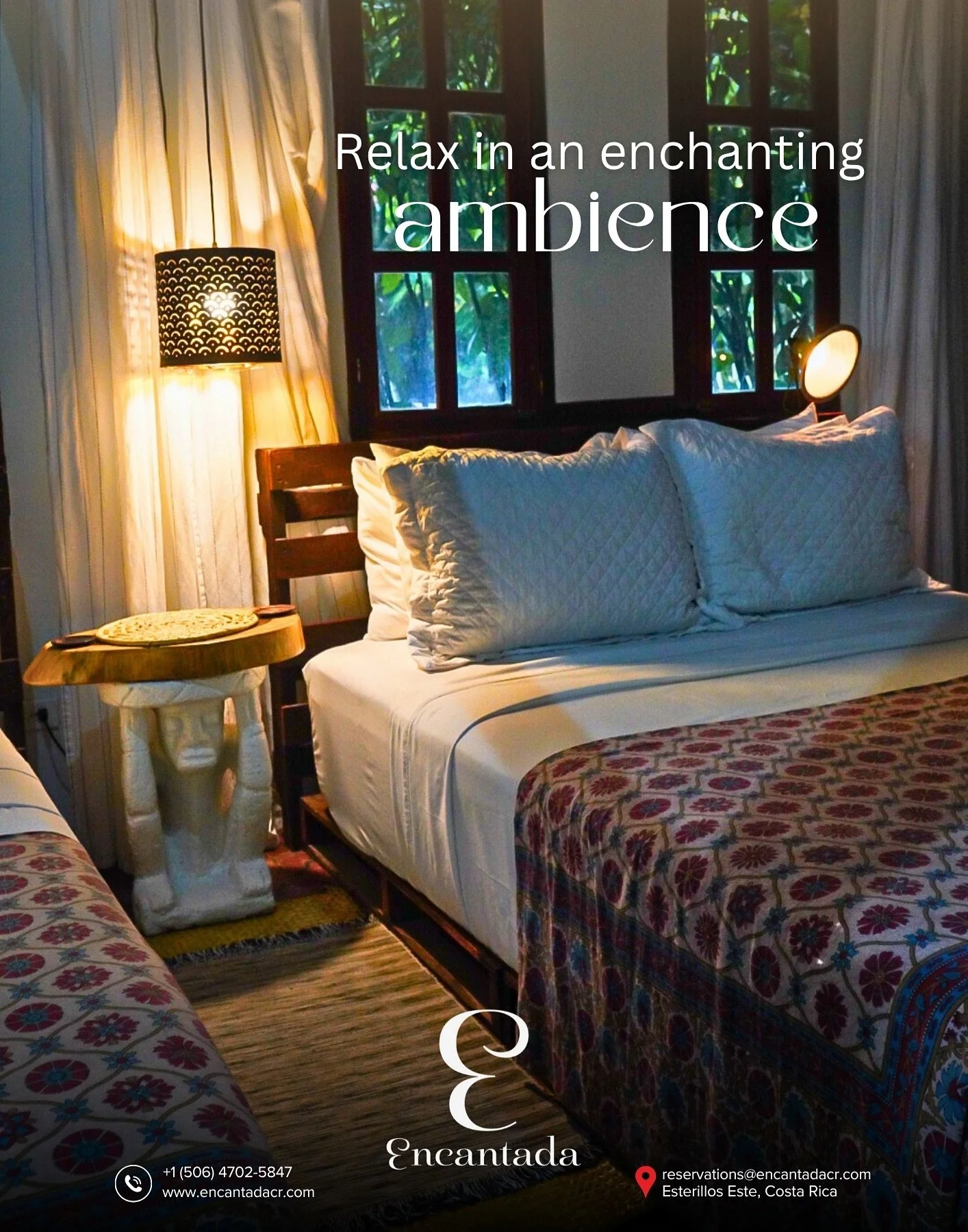 Welcome to Encantada ✨

From the moment you wake up to the time you wind down, we&rsquo;ve created an experience just for you:

🛏 Relax in an enchanting ambiance &ndash; sink into our comforting beds after a day in paradise.

🧘&zwj;♀️ Connect with 