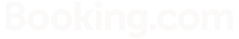 Booking.com logo in black and white.
