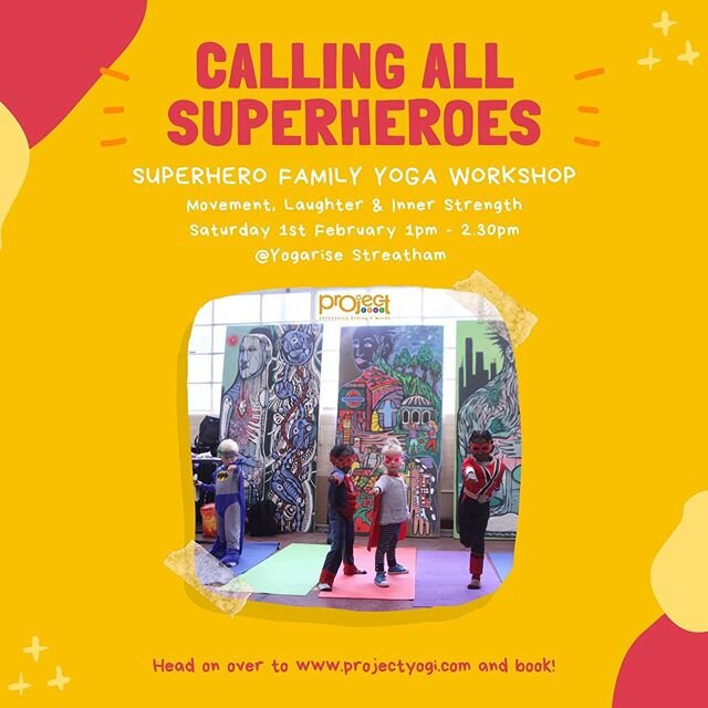 Happy New Year everybody.

We are kicking off the new decade with a superhero themed family yoga workshop @yogariselondon Streatham.

Click the link in our bio for more information.

#familyyoga #stretchtogether #streatham #families 
#stretchingbodie