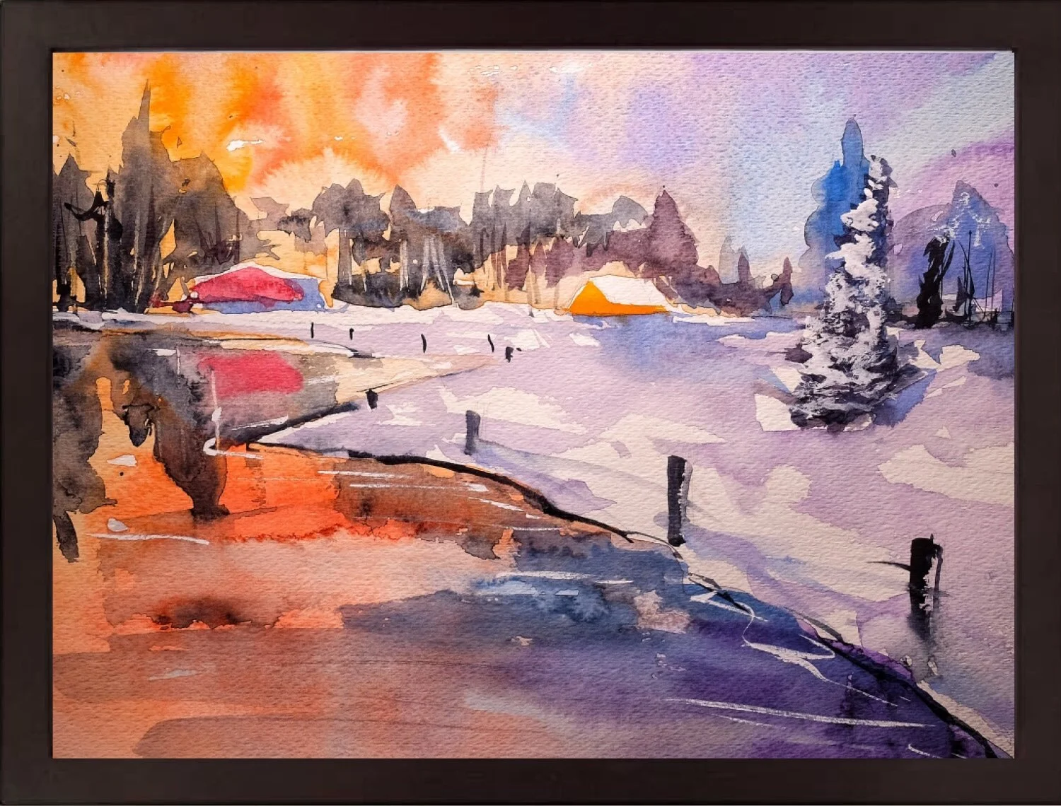 Sunset in the Snow Framed.jpg