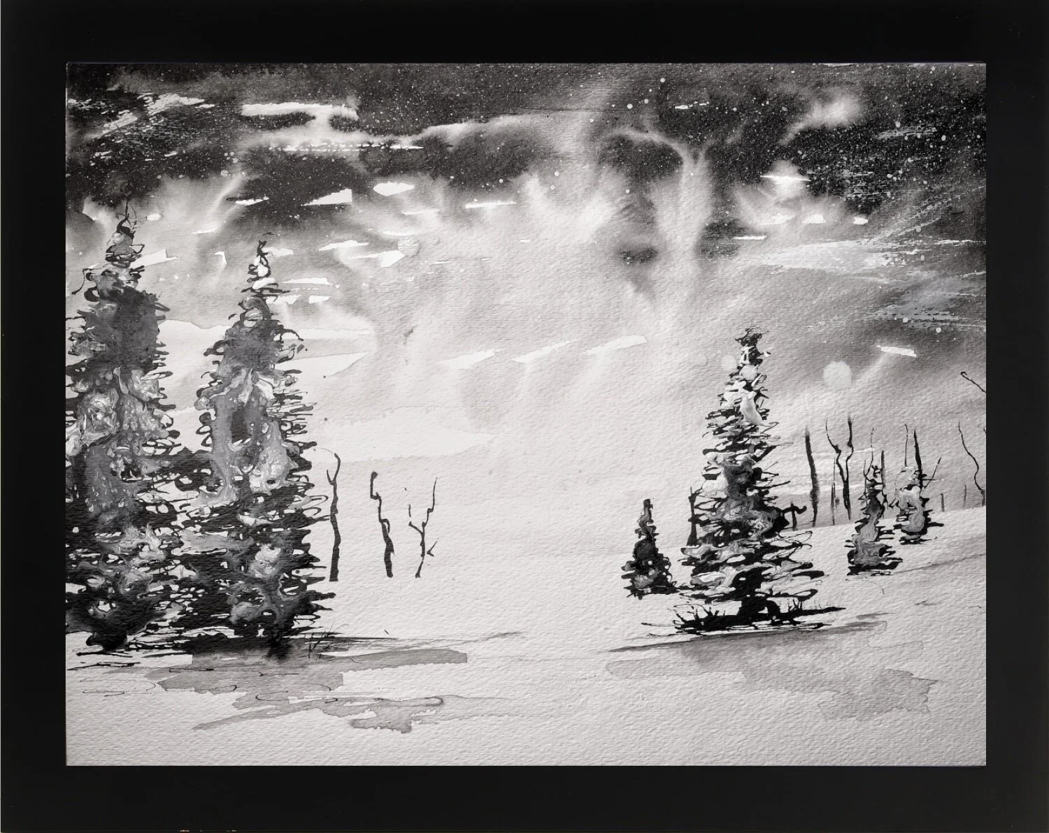 Snow Scene I - 14"x11"