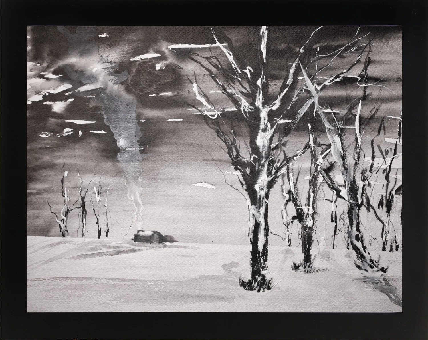 Snow Scene II - 14"x11"