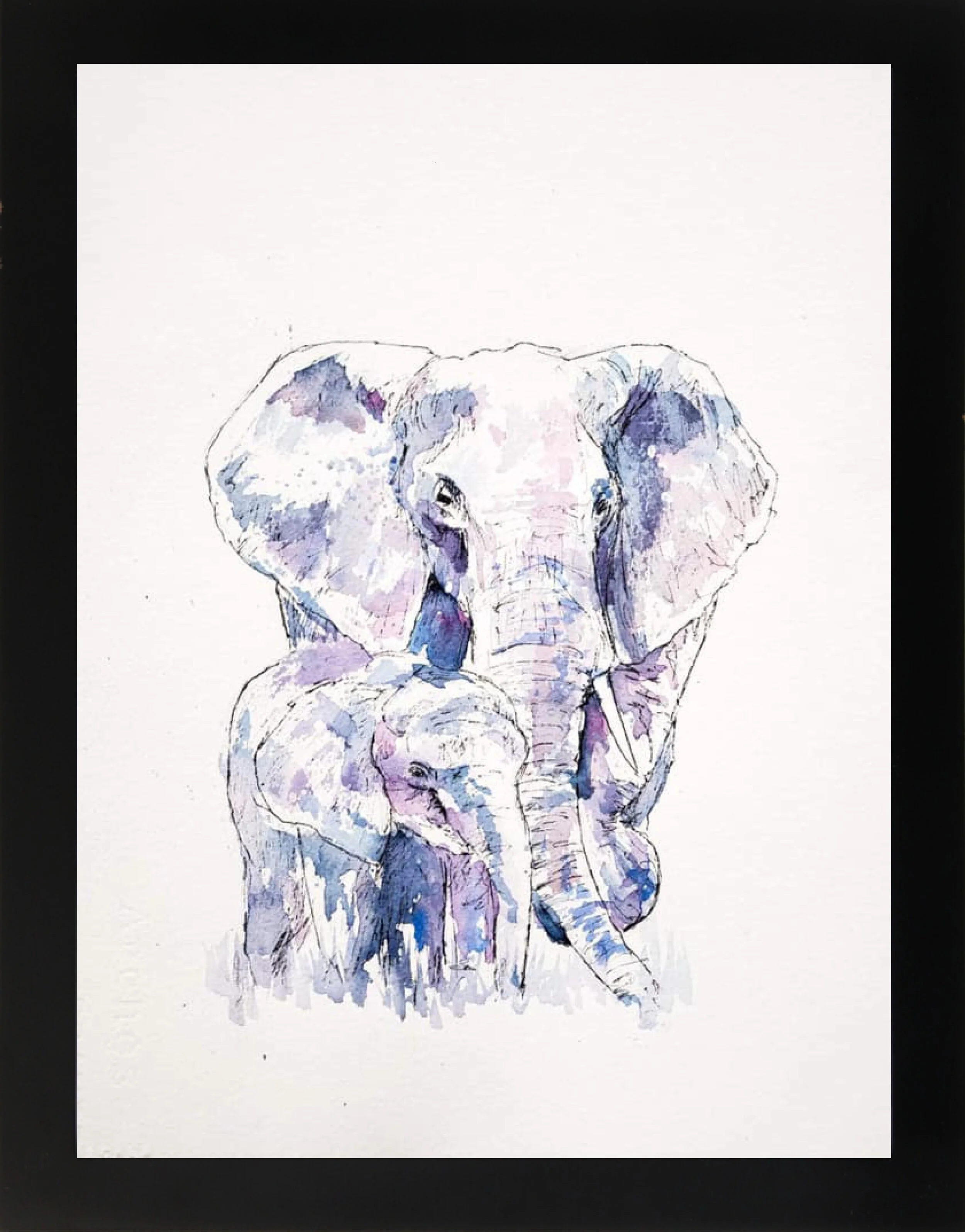 Mom and Baby - 11"x14"