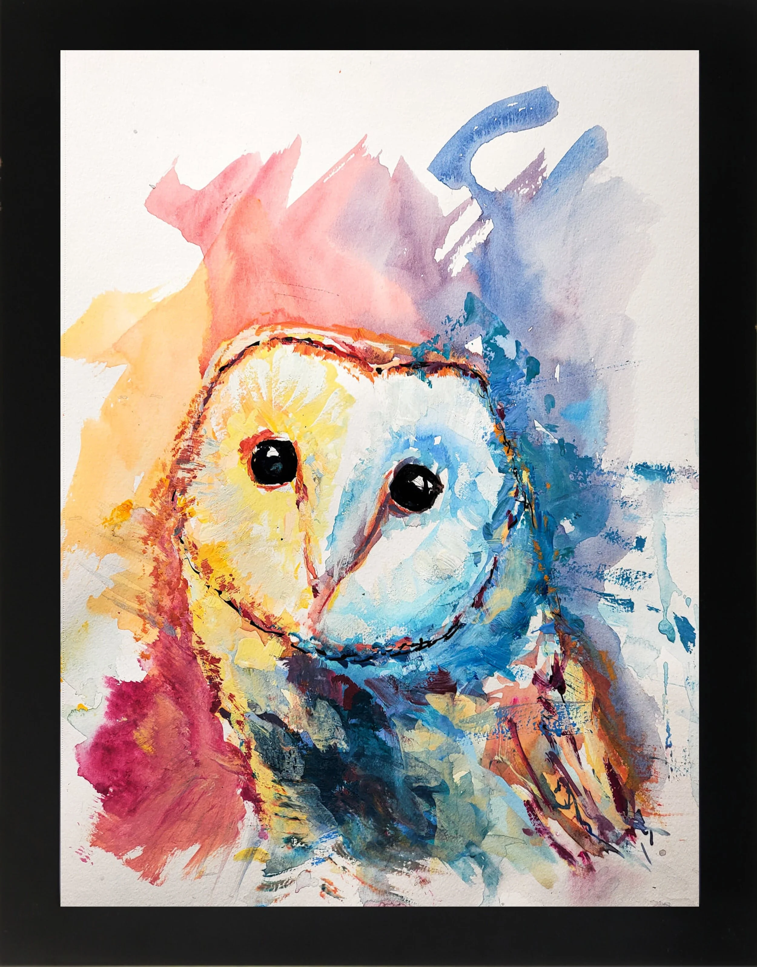 Owl - 9"x12" (Gouache)