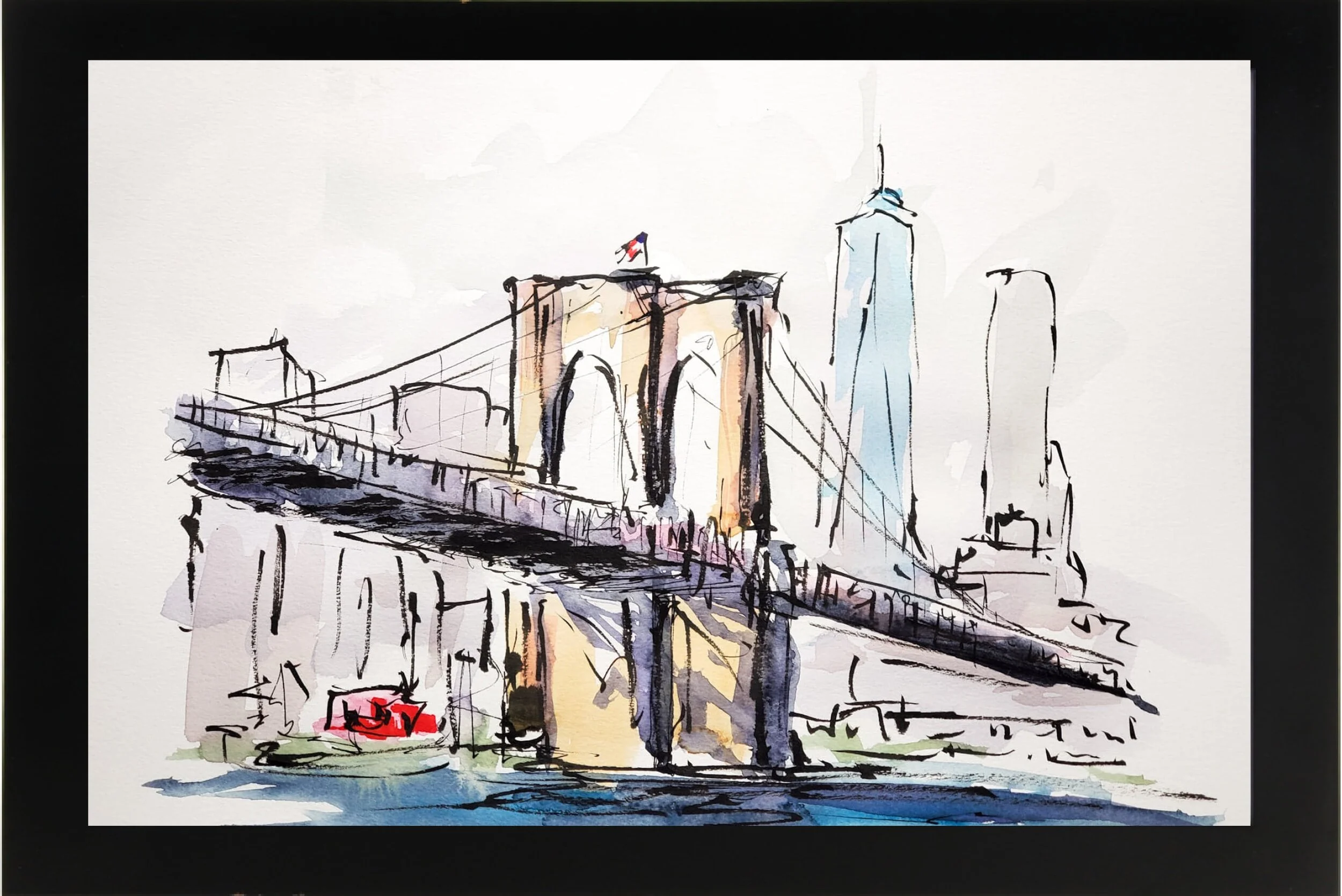 Brooklyn Bridge II - 12"x9"