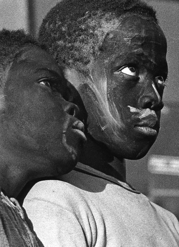 Halloween, Two Boys, Maxwell St., Chicago , 1965 Gelatin silver photograph. 15 x 13 1/8 inches