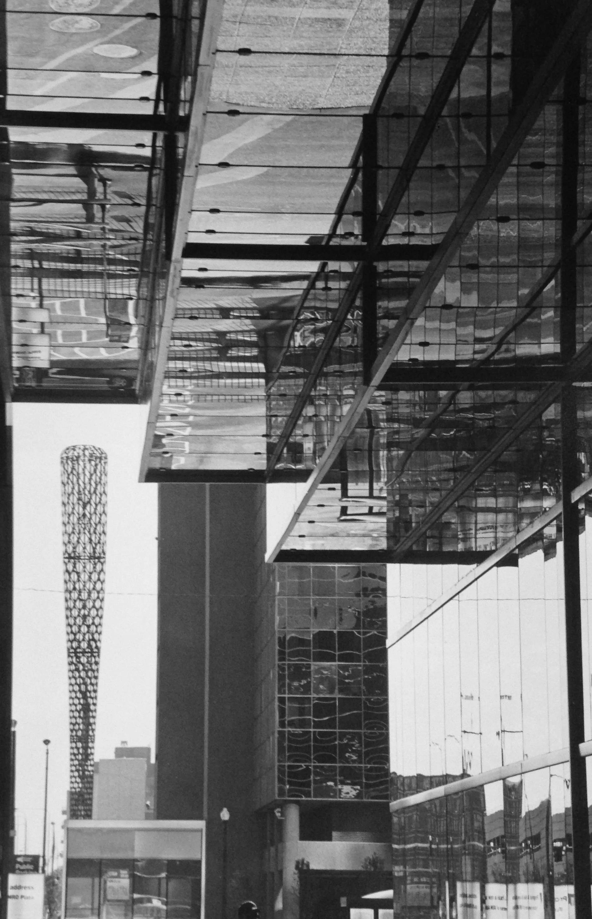 Citigroup Center and "Batcolumn" Sculpture by Claes Oldenburg, Chicago , 2001 Gelatin silver photograph. 11 3/4 x 7 3/16 inches