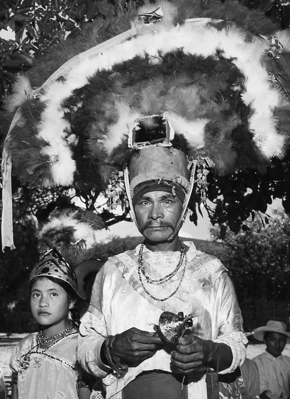  Dance of the Plumes, Near Oaxaca, 1946-8  Gelatin silver photograph on mount.&nbsp;  13 3/8 x 10 1/2 inches 