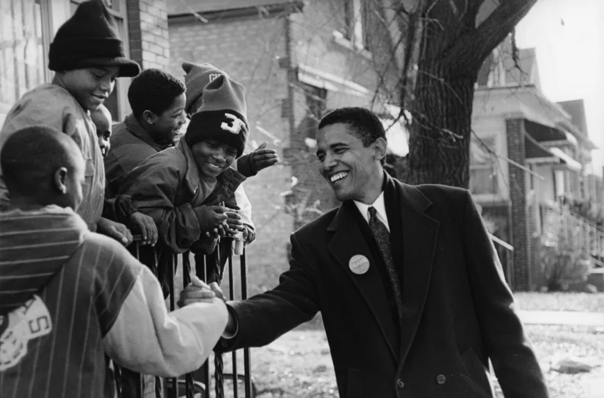 Barack Obama First Run For Political Office , 1995 Gelatin silver photograph. 11 3/4 x 7 15/16 inches