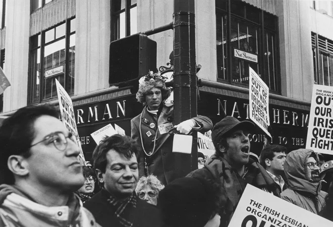 Demonstration, St. Patrick’s Day Parade, N.Y.C. , 1994 Gelatin silver photograph. 12 7/16 x 8 1/4 inches