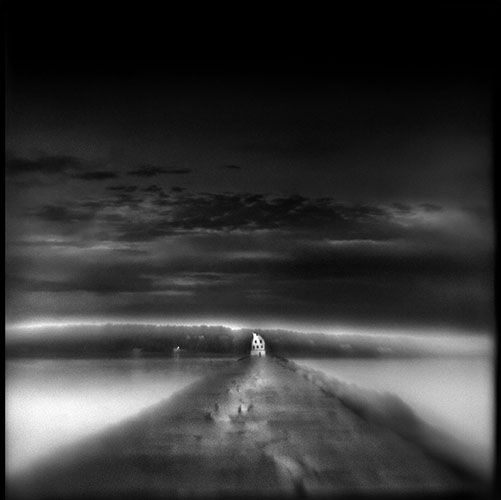 Breakwater Light Hand-varnished, archival pigment print. 24 x 14 inches