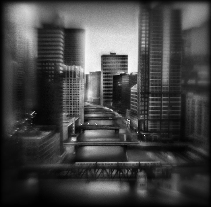   River North, 4:58 AM   Hand-varnished, archival pigment print.&nbsp;  16 x 16 inches 