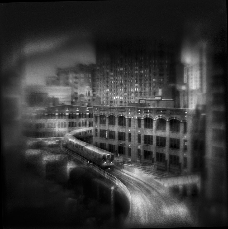 Hubbard & Wells, 9:18 AM Hand-varnished, archival pigment print. 16 x 16 inches