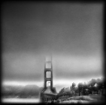   Golden Gate Bridge, 5:58 AM   Hand-varnished, archival pigment print.&nbsp;  16 x 16 inches 