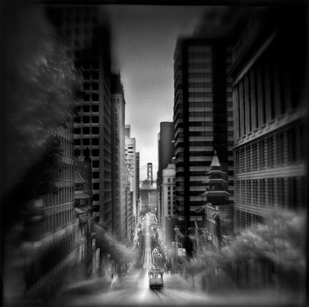 California & Stockton, 8:06 AM Hand-varnished, archival pigment print. 16 x 16 inches